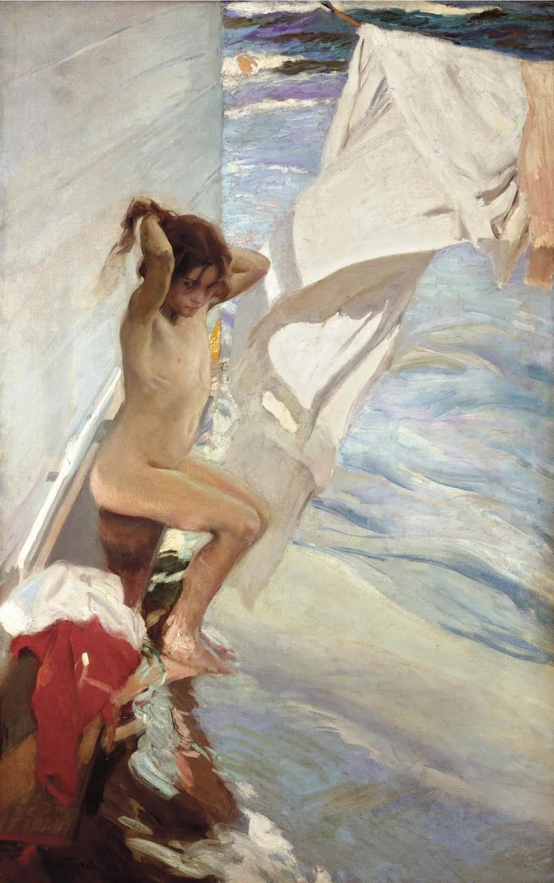 Vor dem Bad - Joaquín Sorolla