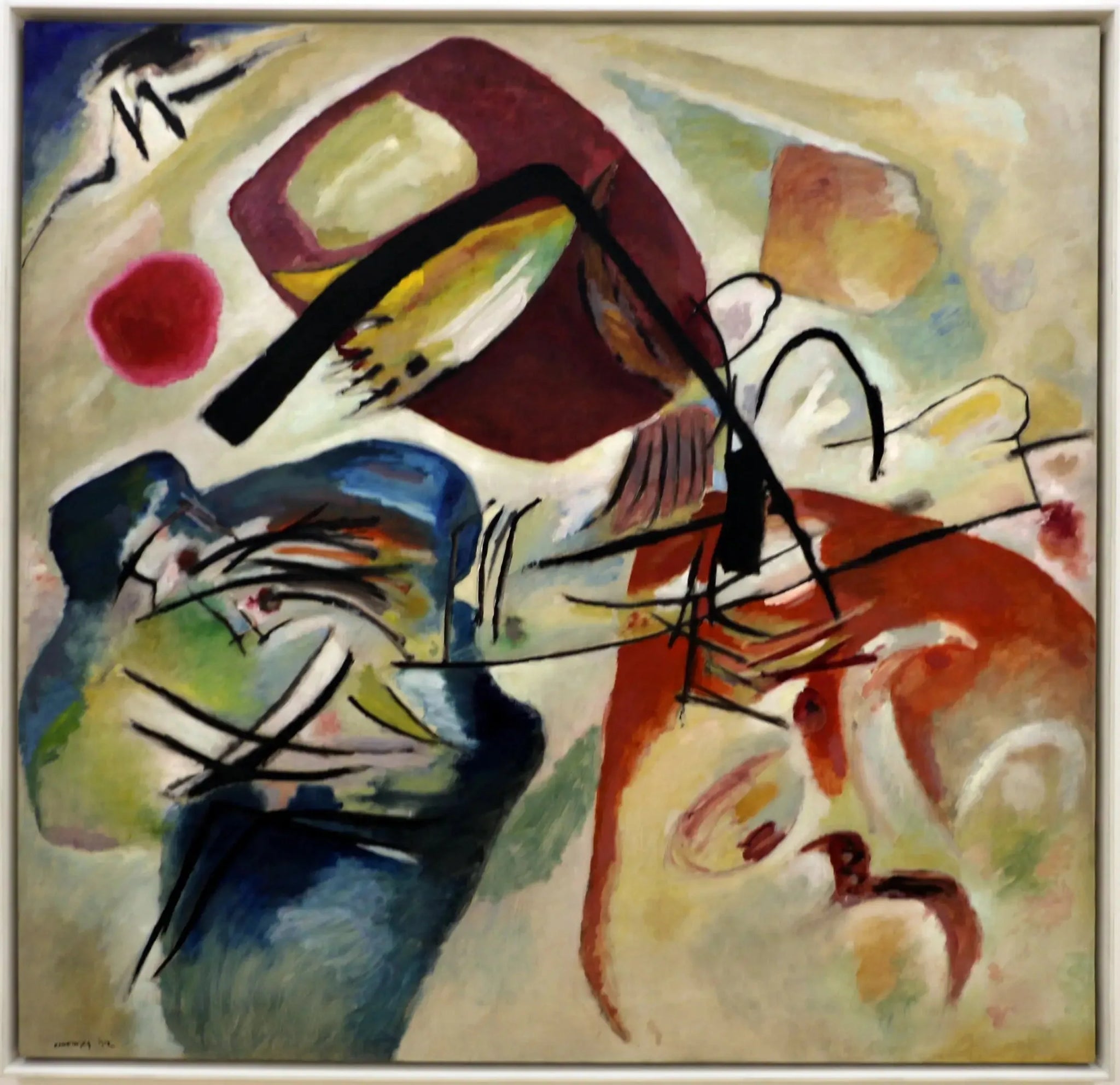 Avec l'arc noir - Vassily Kandinsky image 1 copie de tableau peinte à la main