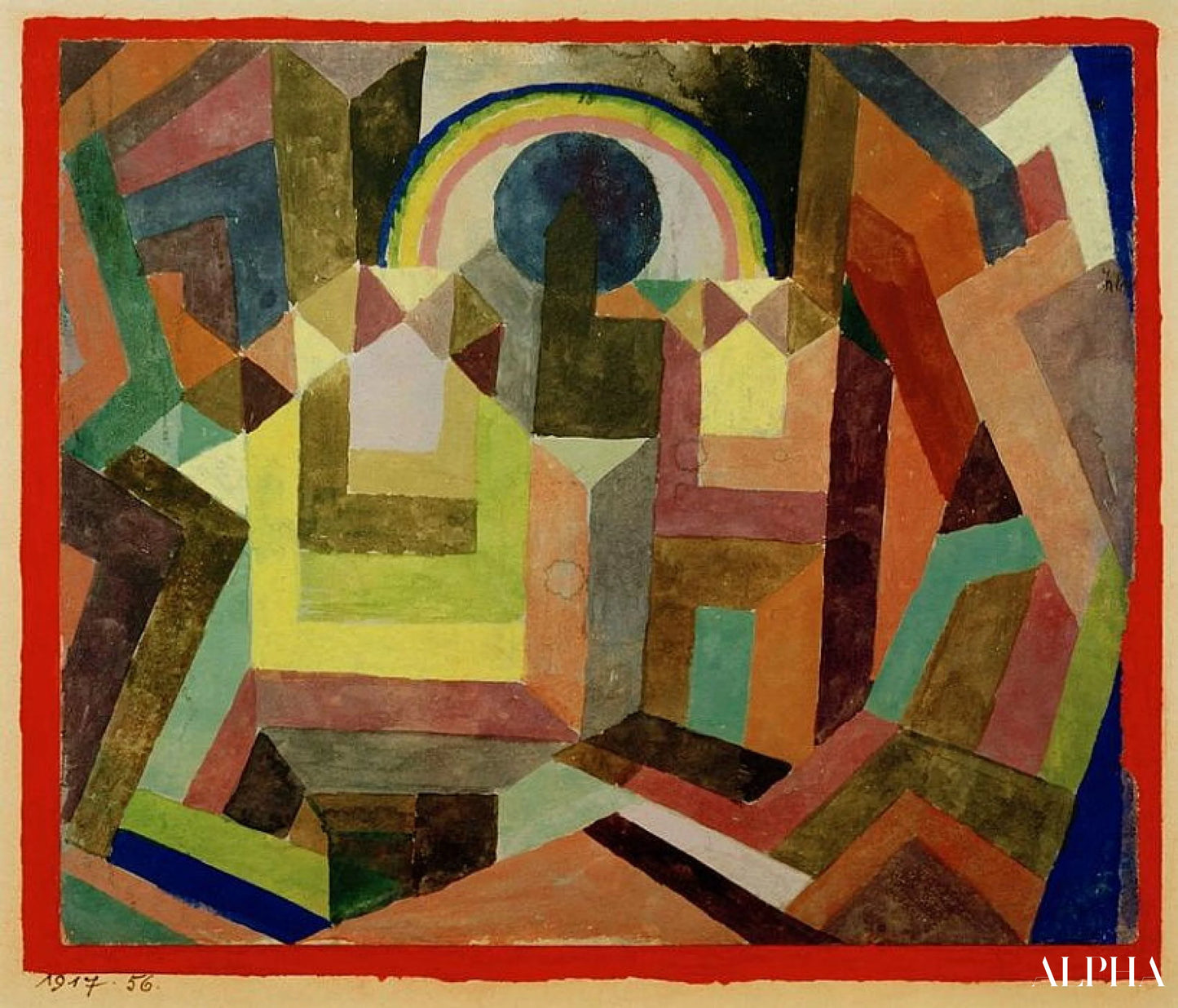 avec l'arc-en-ciel - paul klee - Reproductions de tableaux et peintures haut de gamme