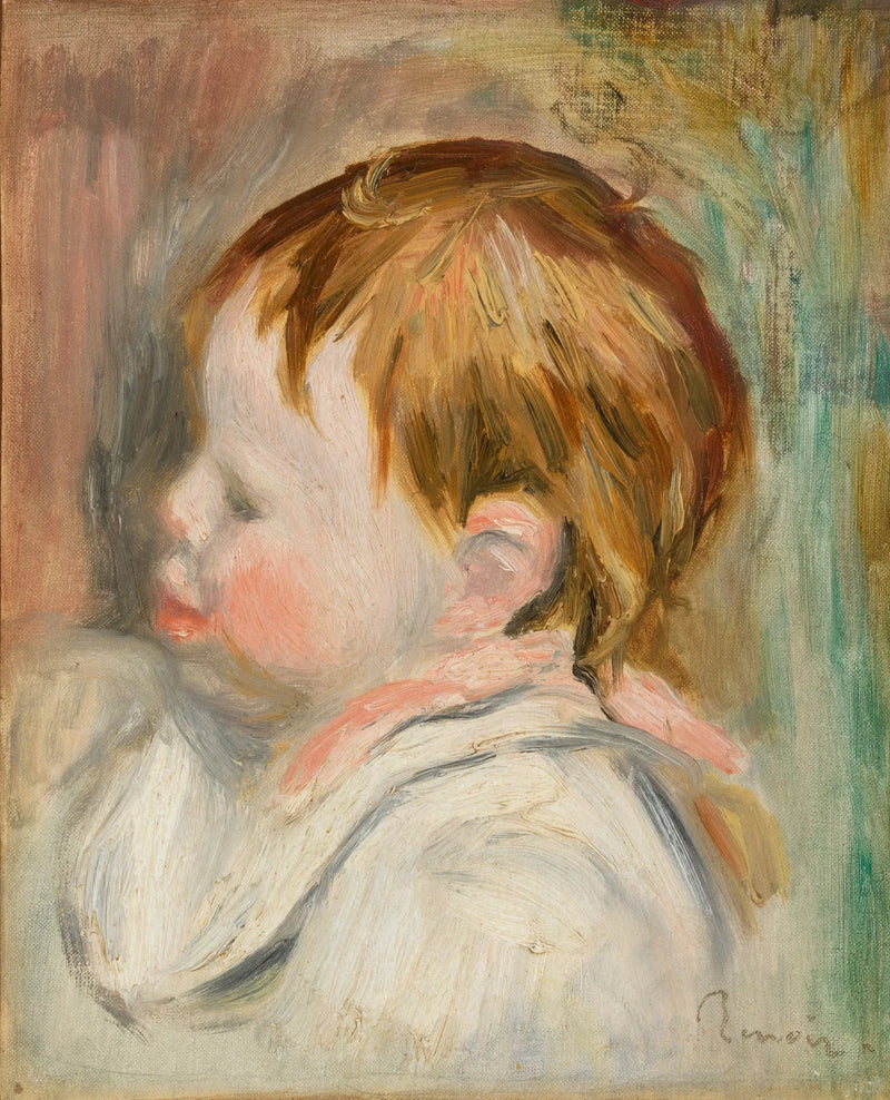 Babykopf (Tête d'enfant, Profil nach links) - Pierre-Auguste Renoir