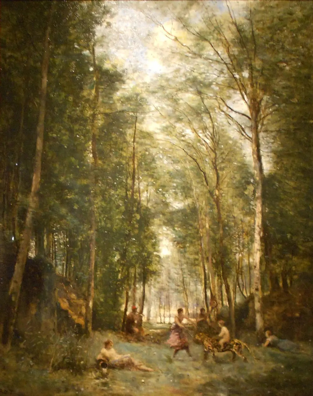 Bacchanale de printemps : Souvenir de Marly-le-Roi - Jean-Baptiste Camille Corot image 1 copie de tableau peinte à la main