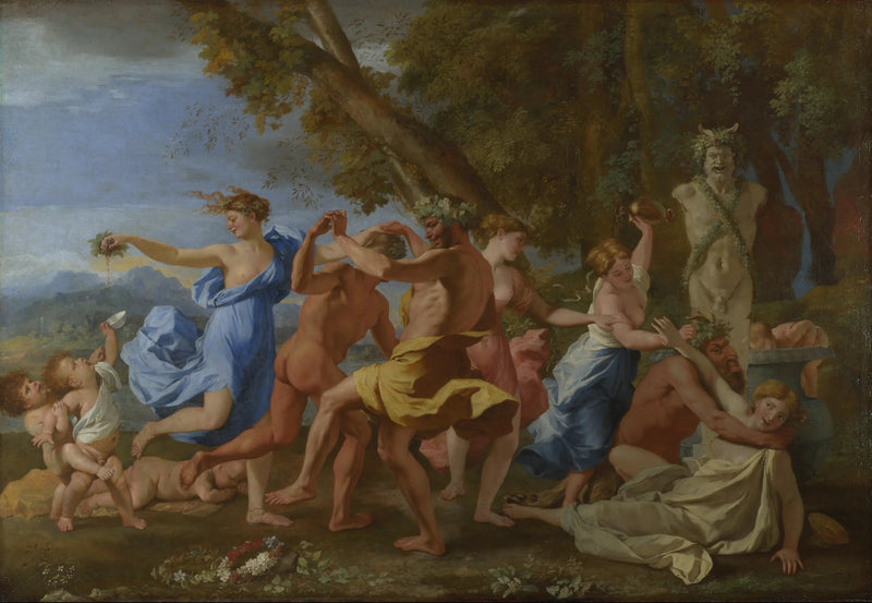 Bacchanale vor einem Term - Nicolas Poussin