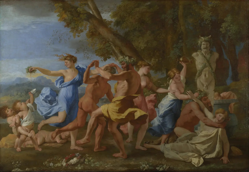Bacchanale vor einem Term - Nicolas Poussin