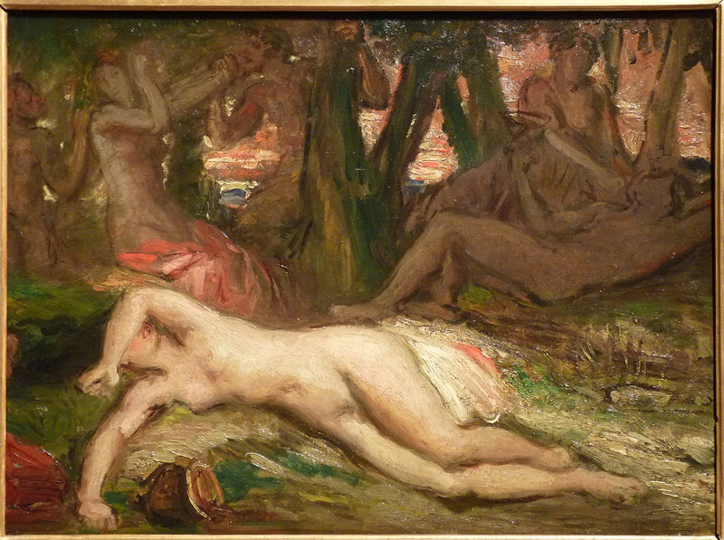 Bacchantin und Satyr - Théodore Chassériau