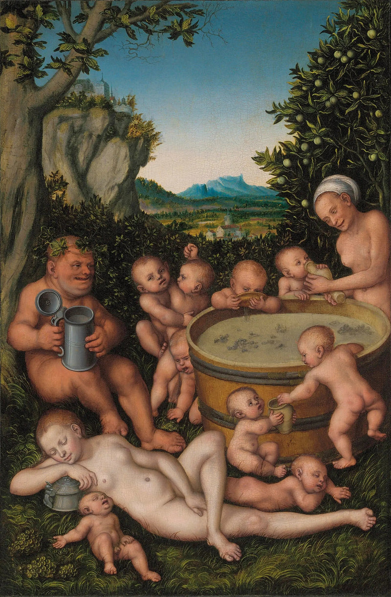 Bacchus am Weinfass - Lucas Cranach der Ältere