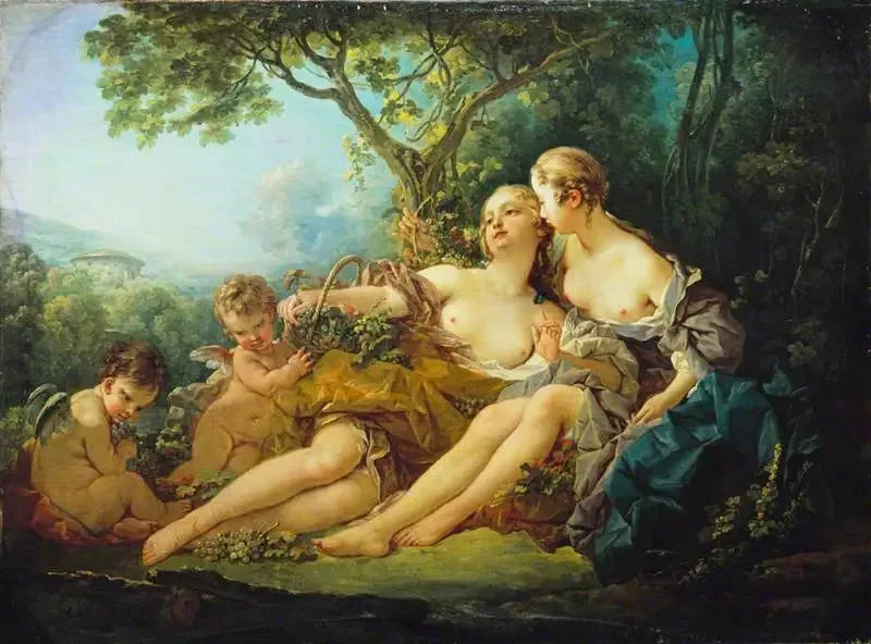 Bacchus und Érigone - François Boucher