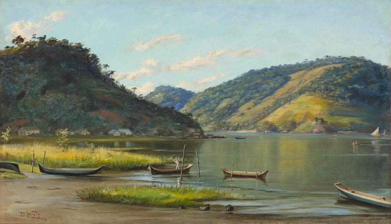 Baie avec bateaux - Benedito Calixto