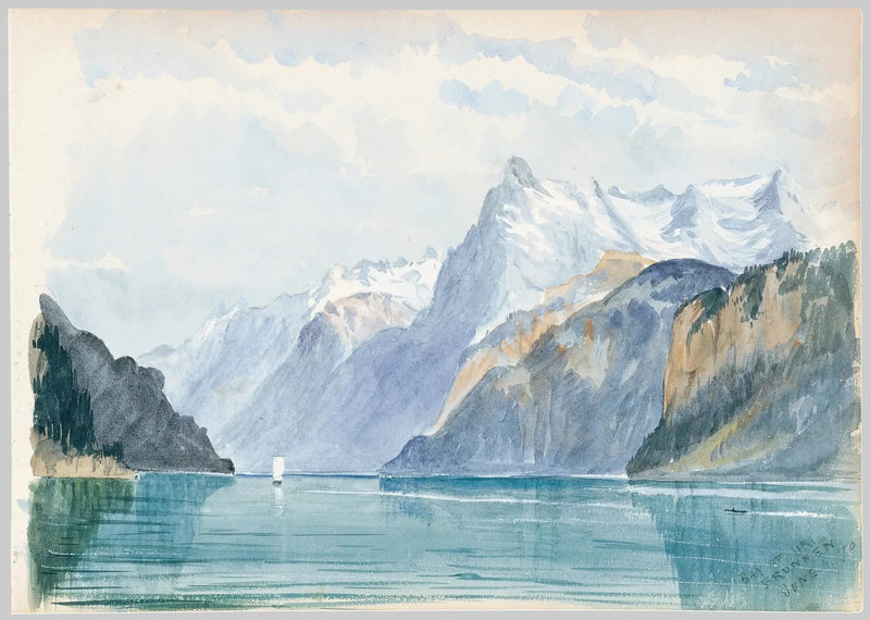 Uri-Bucht, Brunnen (Skizzenbuch Schweiz 1870) - John Singer Sargent