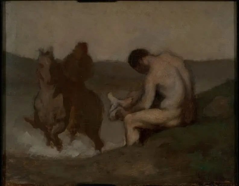 Baignade (L'Abreuvoir) - Honoré Daumier image 1 reproduction réalisée par Alpha Reproduction