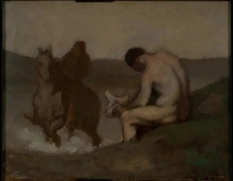 Badeanstalt (Der Wassertränke) - Honoré Daumier