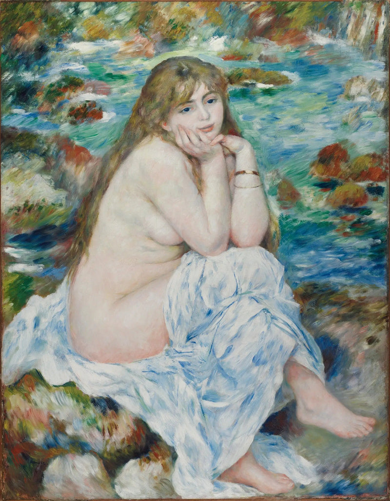 Sitzender Badender - Pierre-Auguste Renoir
