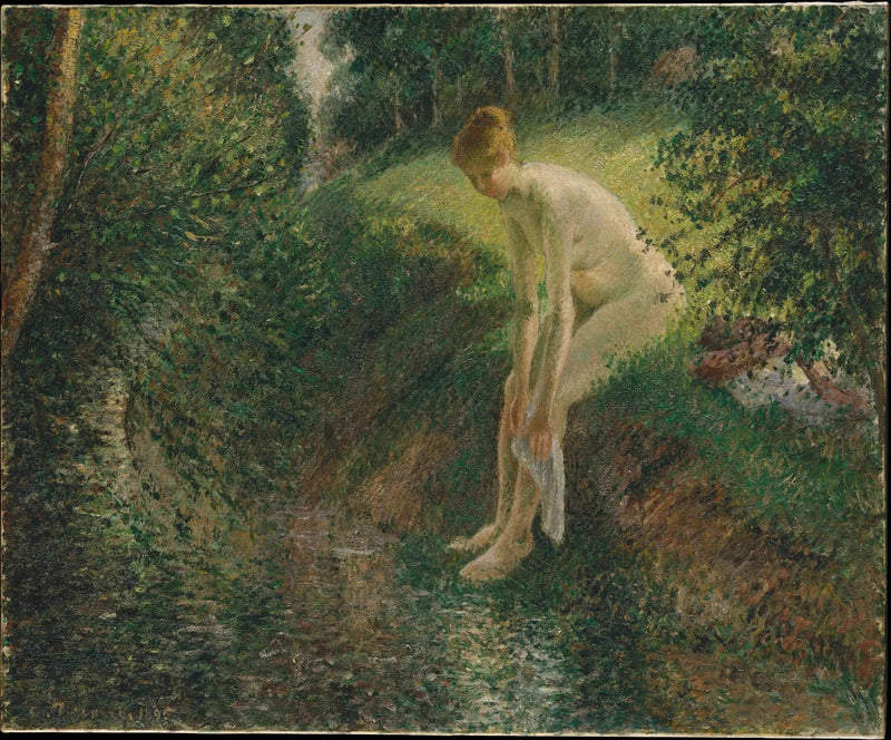Badender im Wald - Camille Pissarro