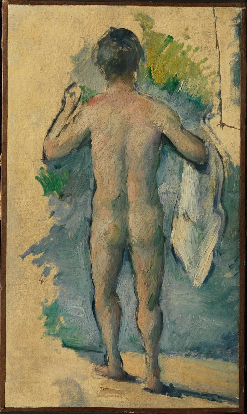 Stehender Badender, von hinten gesehen - Paul Cézanne