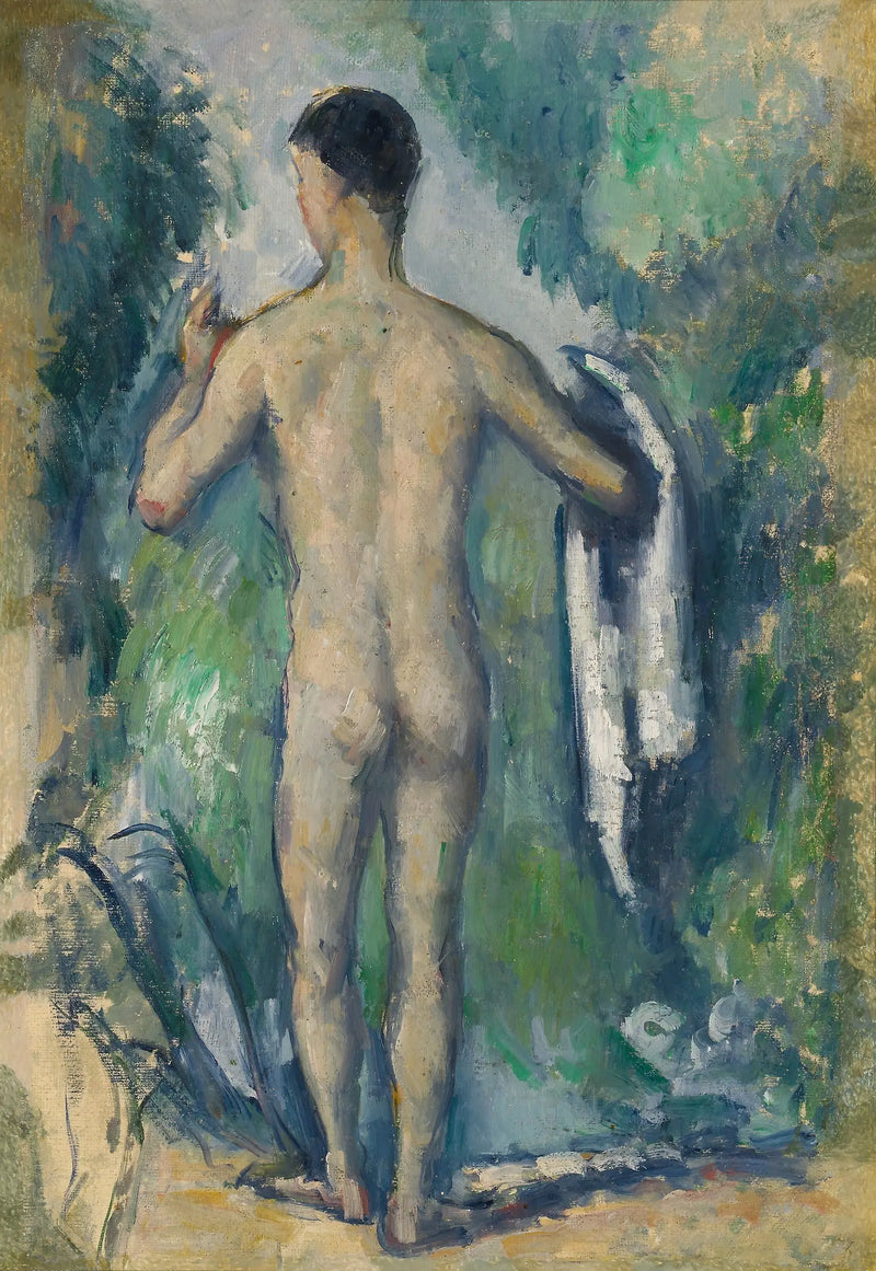 Stehender Badender, von hinten gesehen - Paul Cézanne