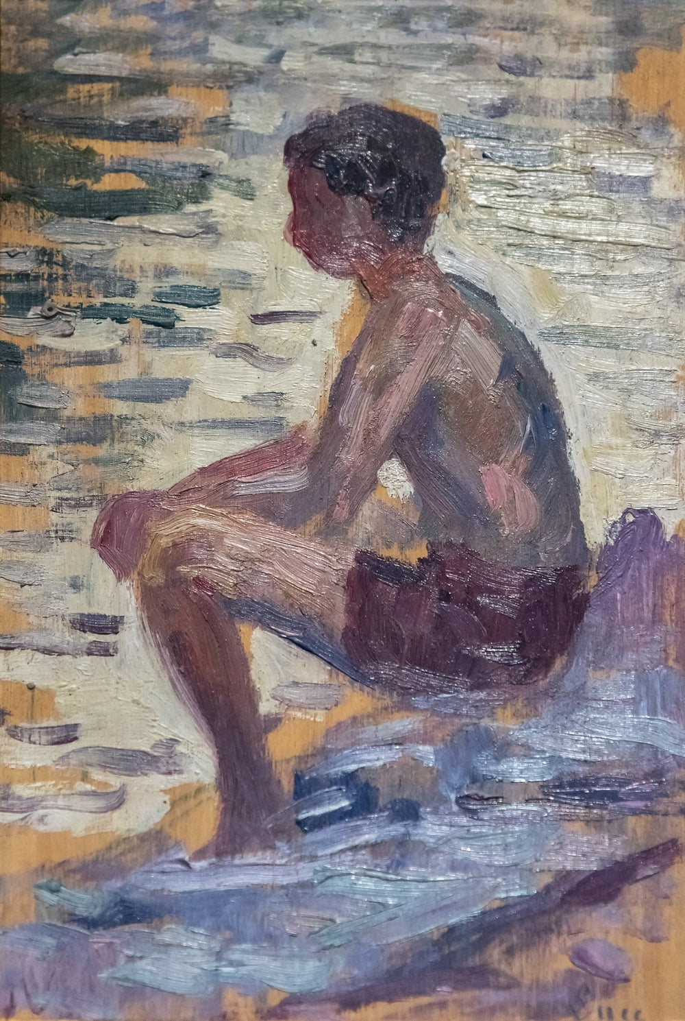 Baigneur - Maximilien Luce image 1 copie de tableau peinte à la main