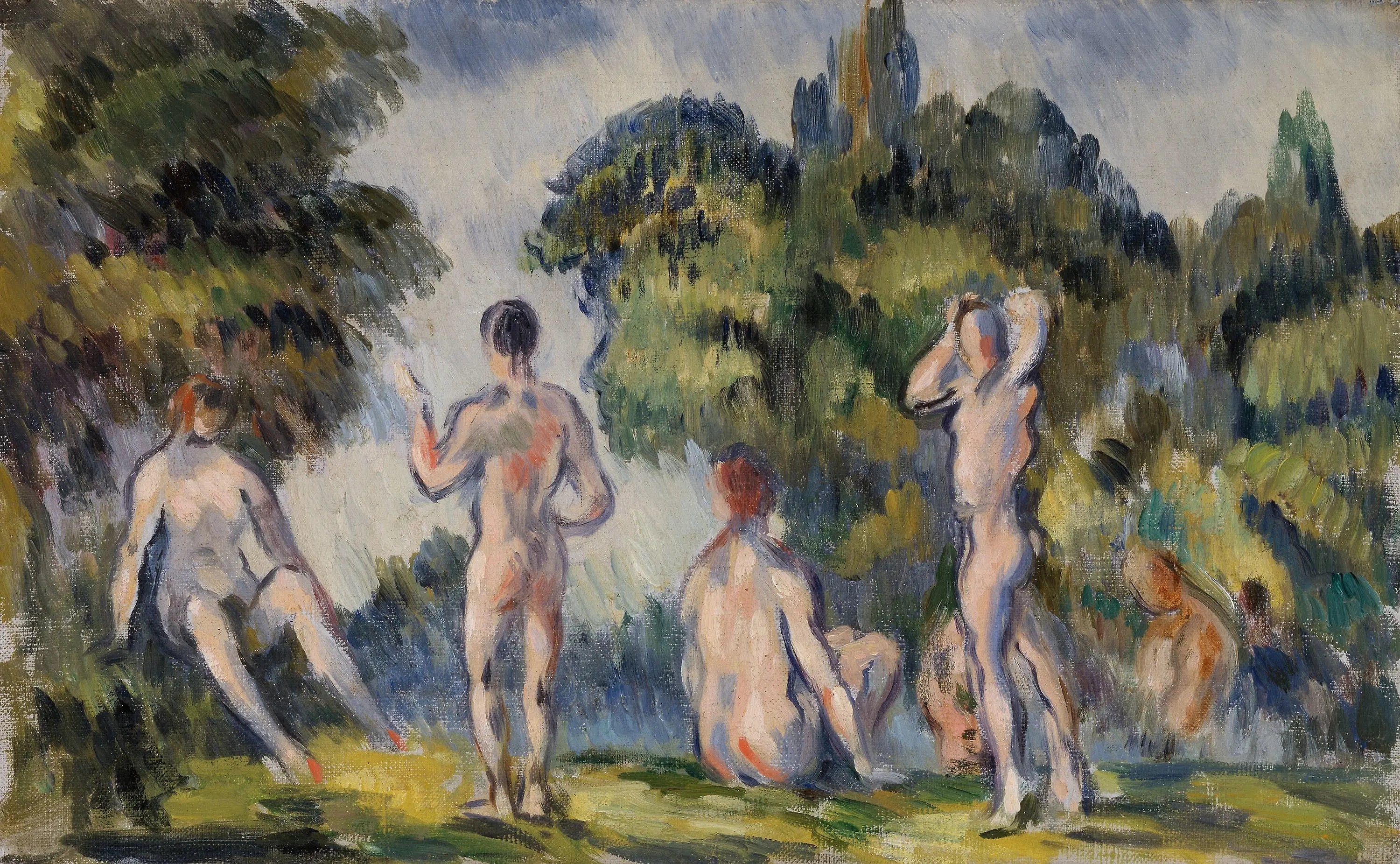 Baigneurs et baigneuses - Paul Cézanne image 1 tableau peint à l’huile sur toile