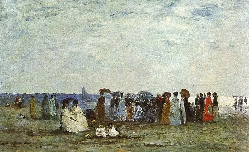 Badende am Strand von Trouville - Eugène Boudin