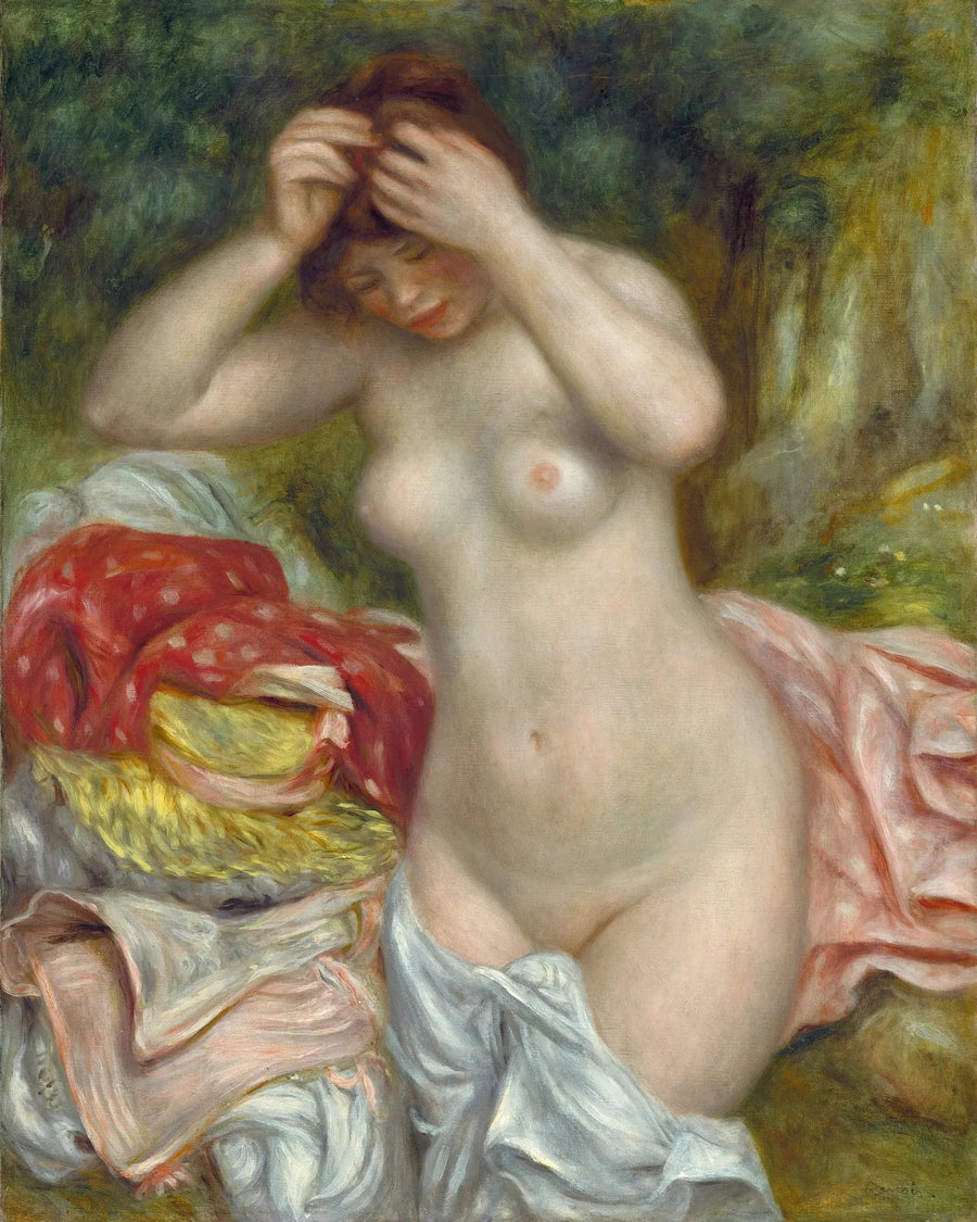 Badende, die ihr Haar richtet - Pierre-Auguste Renoir