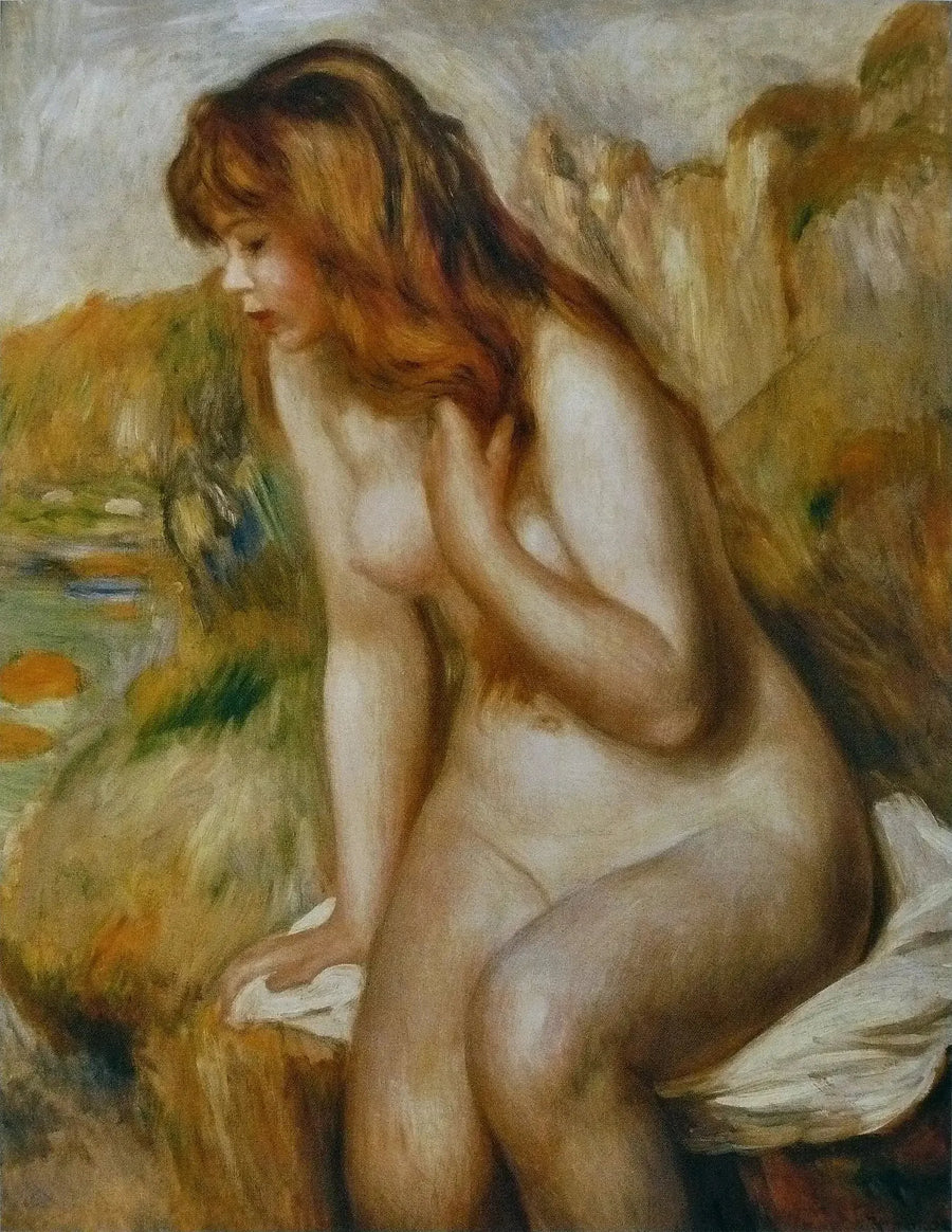 Sitzende Badende am Felsen - Pierre-Auguste Renoir