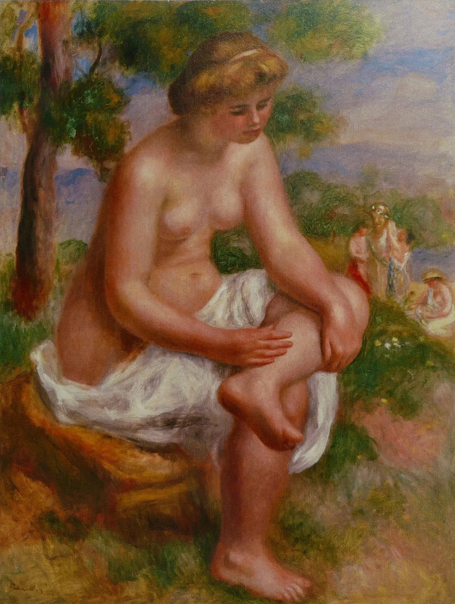 Sitzende Badende in einer Landschaft, genannt Eurydike - Pierre-Auguste Renoir