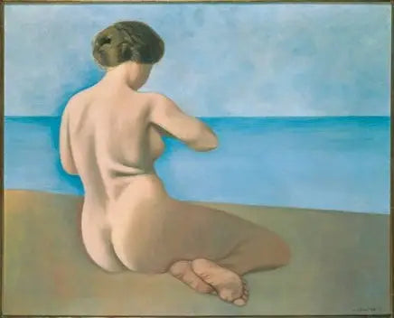 Sitzende Badende von hinten am Sand - Félix Vallotton