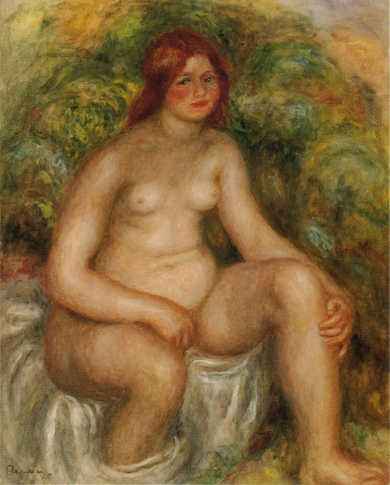 Sitzende Badende - Pierre-Auguste Renoir