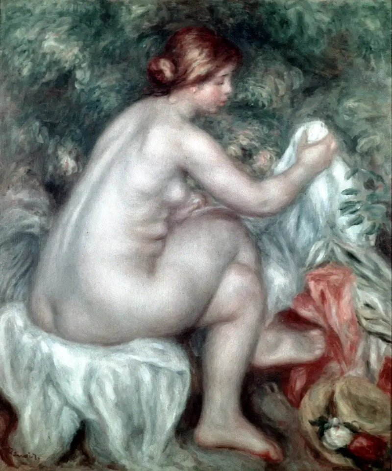 Badende mit Hut - Pierre-Auguste Renoir