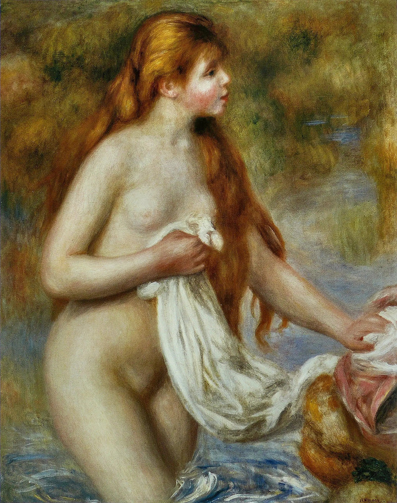 Badende mit langen Haaren - Pierre-Auguste Renoir