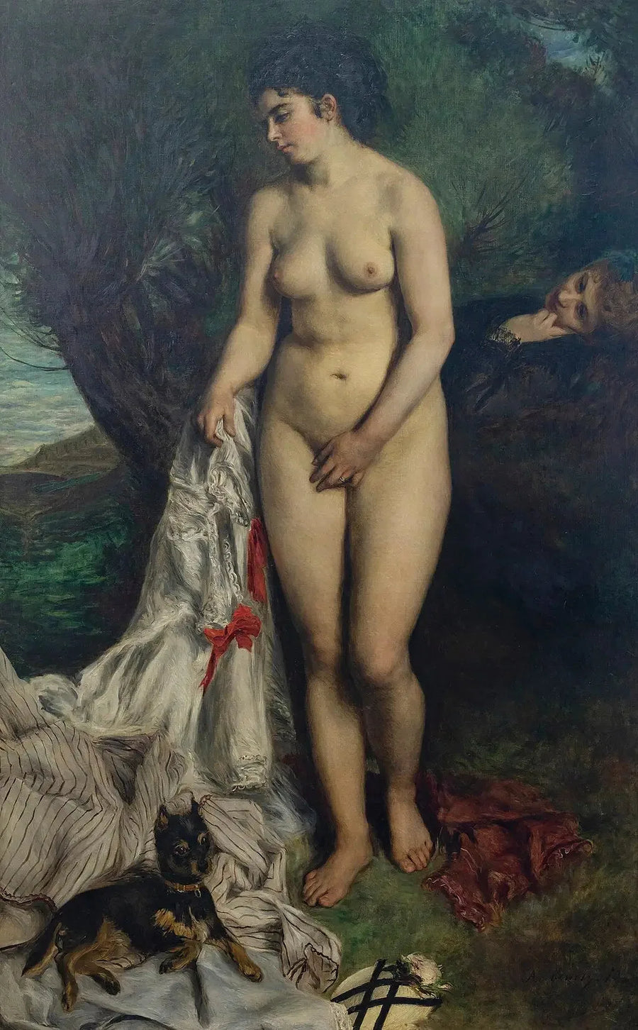 Badende mit einem Greif oder Lise am Ufer der Seine - Pierre-Auguste Renoir