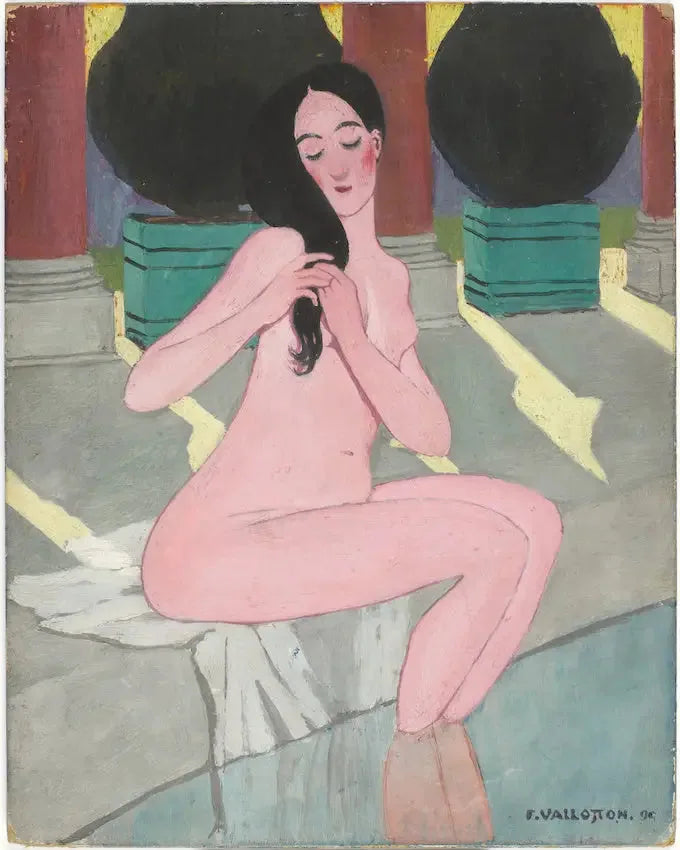 Badende mit rosa - Félix Vallotton