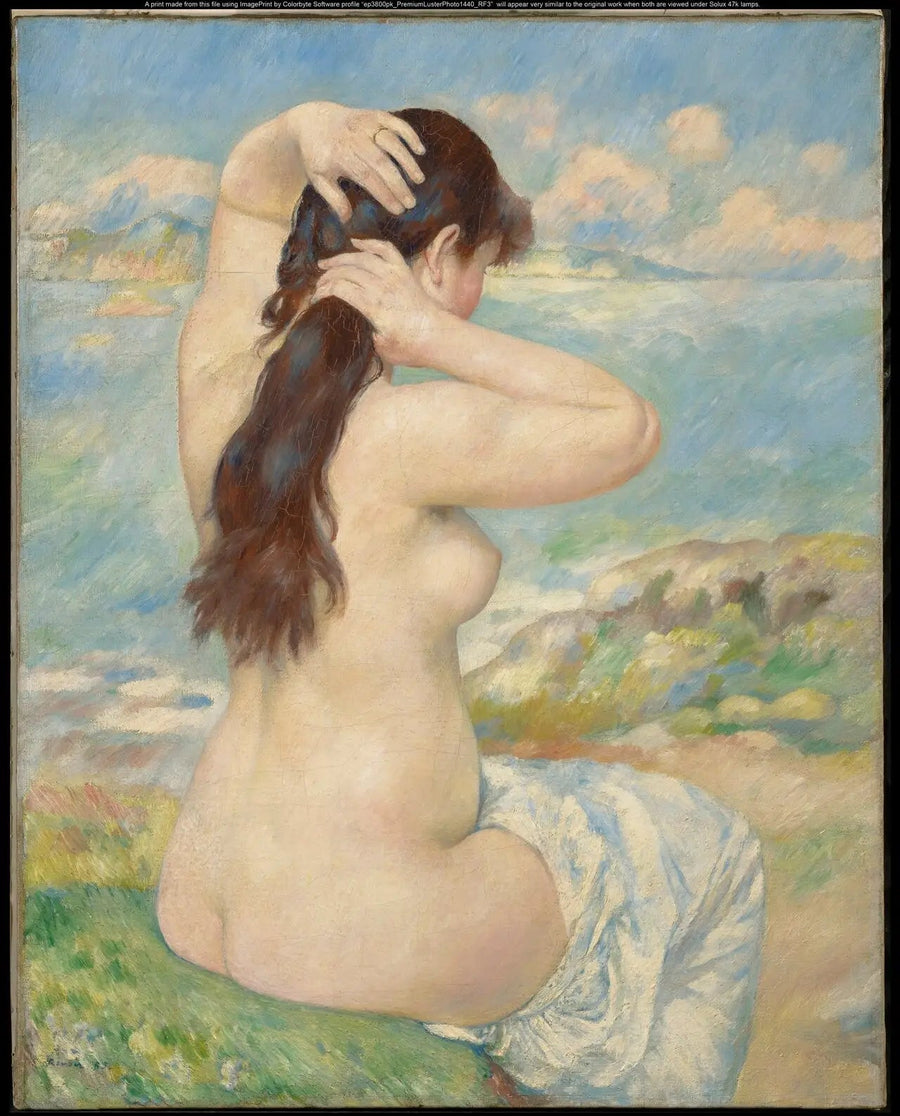 Badende, die sich frisiert - Pierre-Auguste Renoir