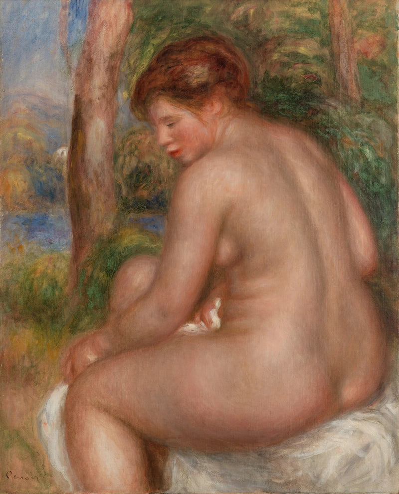 Badende in Dreiviertelansicht - Pierre-Auguste Renoir