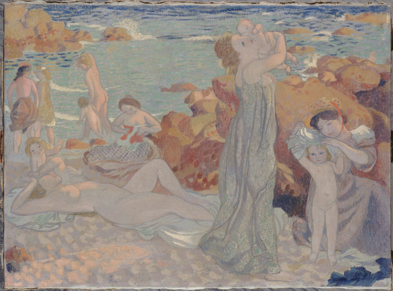 Badende, Strand von Pouldu - Maurice Denis