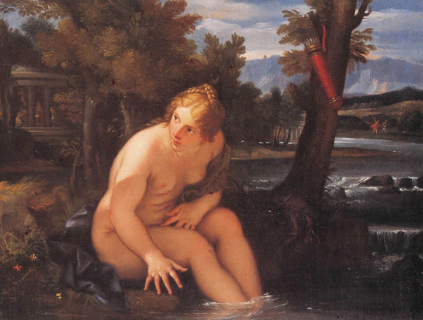 Bain de Diana - Carlo Maratta image 1 reproduction artisanale de tableau