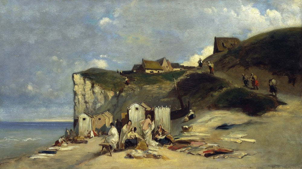 Bain de femme à Dieppe I - Carl Spitzweg image 1 reproduction artisanale de tableau