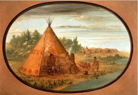 Dampfbad - Minatarree - George Catlin