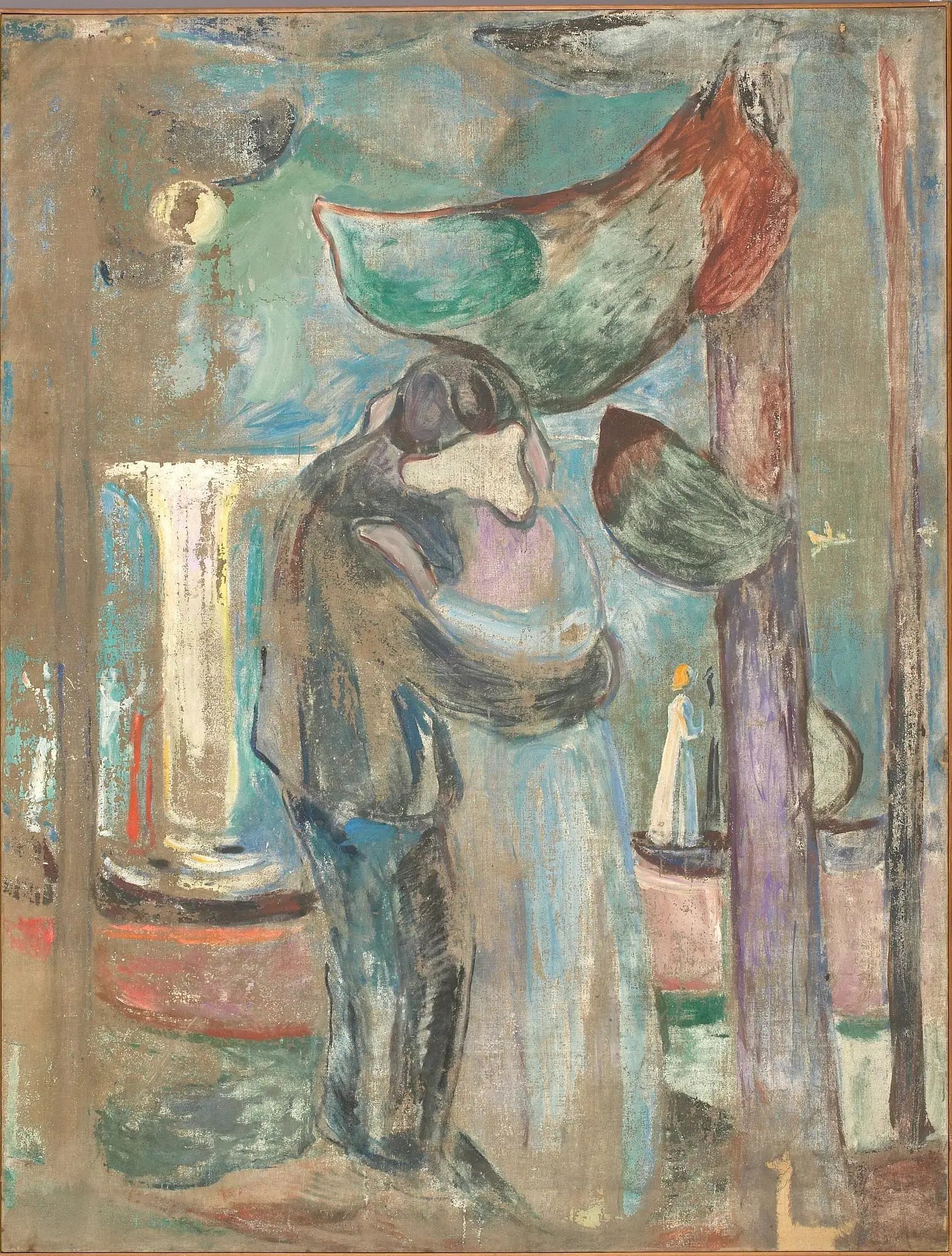 Baiser sur la plage - Edvard Munch image 1 reproduction artisanale de tableau