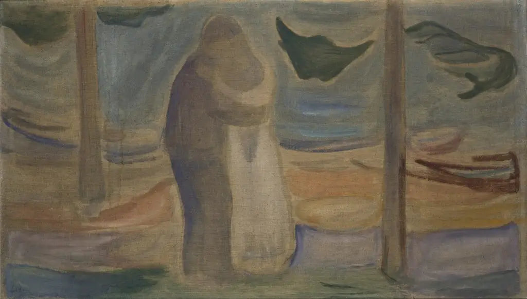 Baiser sur la plage (Frise Reinhardt) - Edvard Munch image 1 copie de tableau peinte à la main