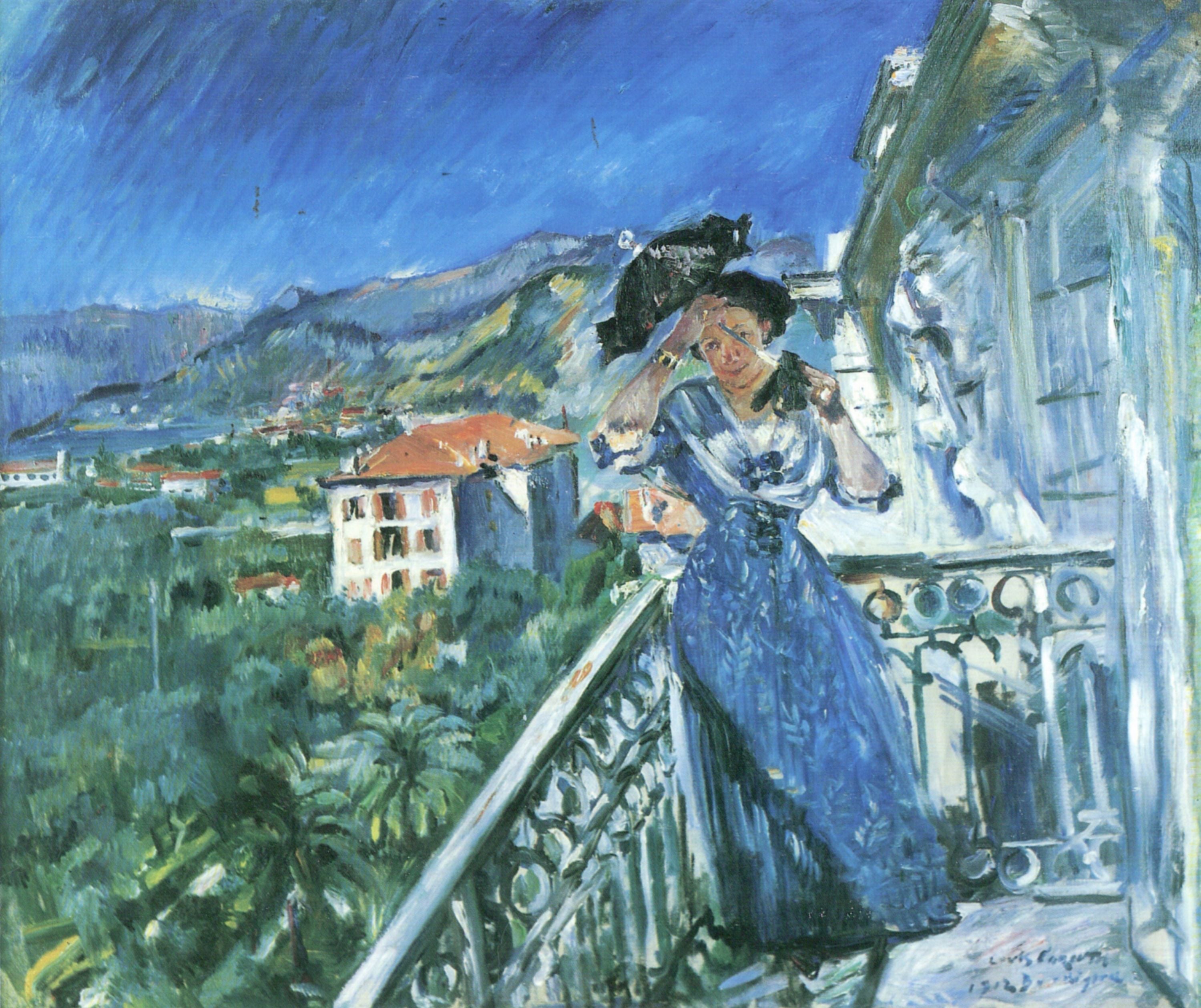 Balkonszene in Bordighera - Lovis Corinth image 1 tableau peint à l’huile sur toile