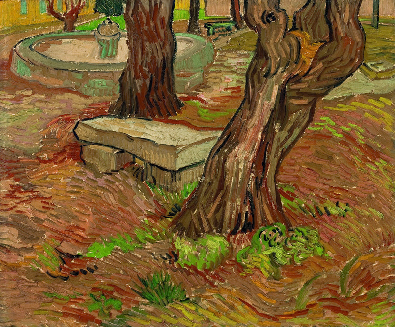 Die Steinbank im Garten des Krankenhauses Saint-Paul - Vincent van Gogh