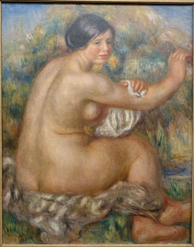 Badegast, der den rechten Arm abtrocknet - Pierre-Auguste Renoir