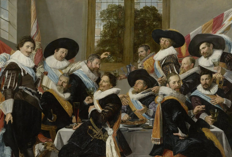 Bankett der Offiziere des Bogenschützenkorps von Saint-Adrien - Frans Hals