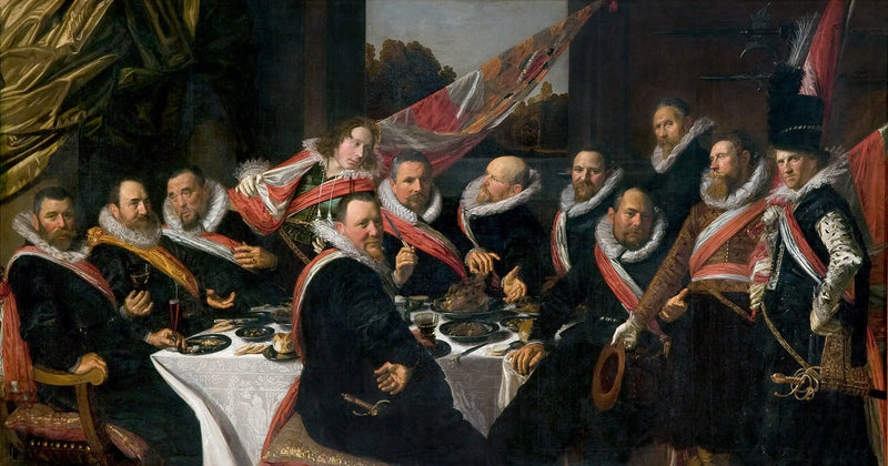 Bankett der Offiziere des Corps der Bogenschützen von Saint-George, Haarlem 1616 - Frans Hals