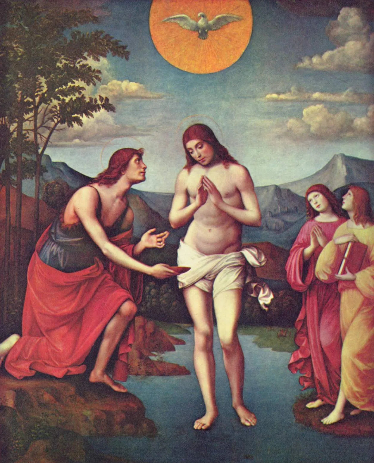 Baptême du Christ - Francesco Francia image 1 copie de tableau peinte à la main