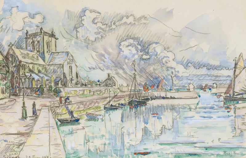 Barfleur, der Hafen - Paul Signac