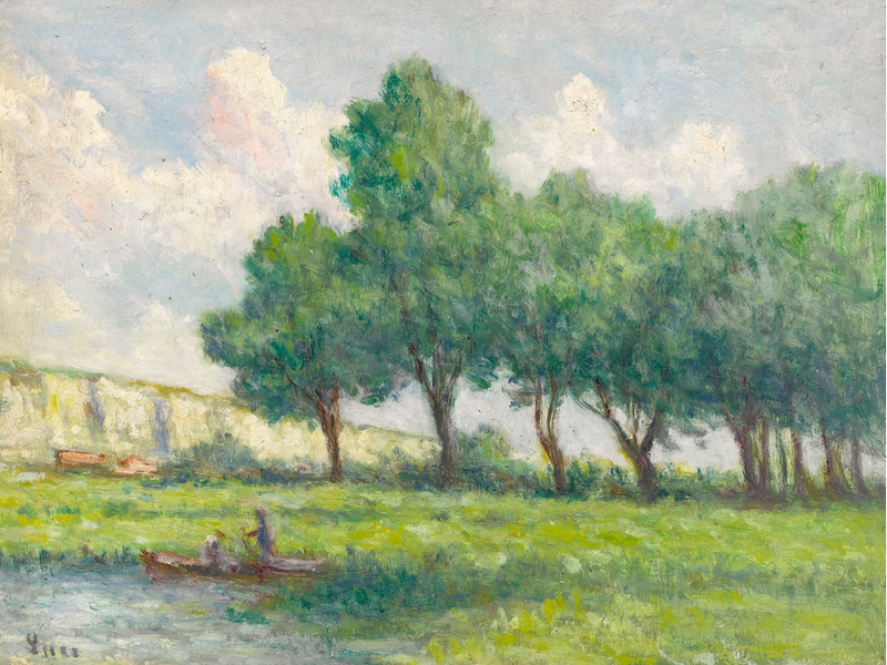 Boot in der Nähe von Rolleboise - Maximilien Luce