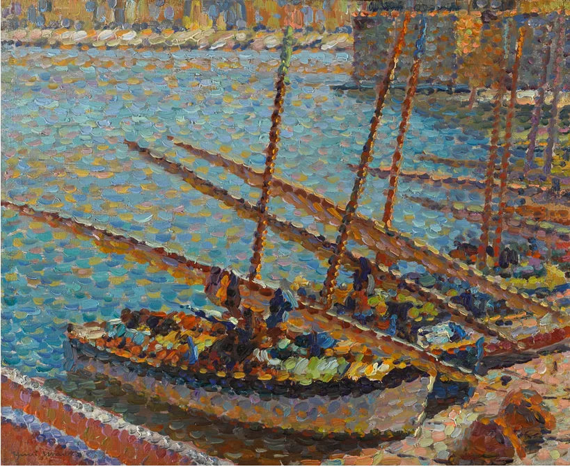BARQUES À COLLIOURE - Henri-Jean Guillaume Martin image 1 reproduction d’œuvre d’art à l’huile