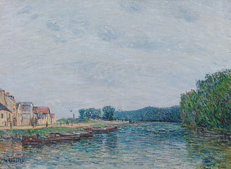 Boote, Quai du Pothuis in Pontoise - Gustave Loiseau
