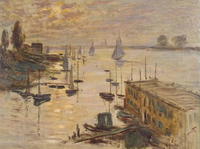 Das Argenteuil-Becken von der Straßenbrücke W334 aus gesehen - Claude Monet