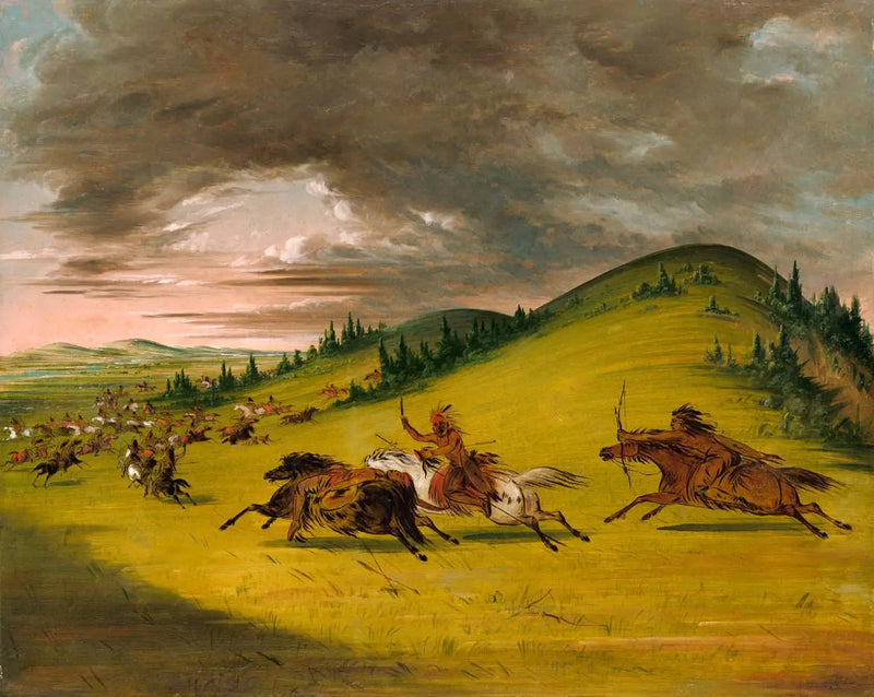 Schlacht zwischen Sioux und Sac und Fox - George Catlin
